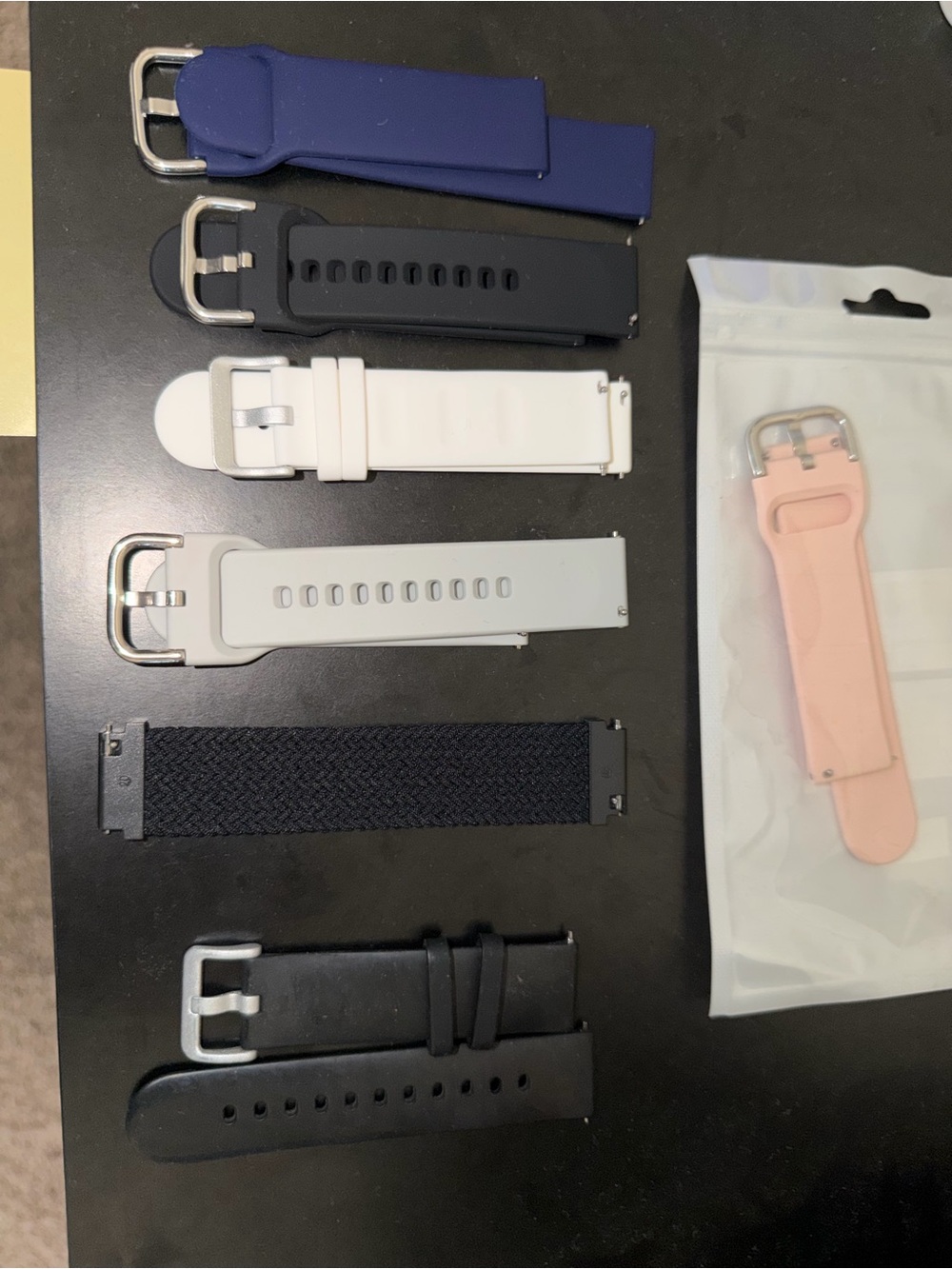 Assorted Replacement Watch Bands - Blue, Black, White, Gray, Pink